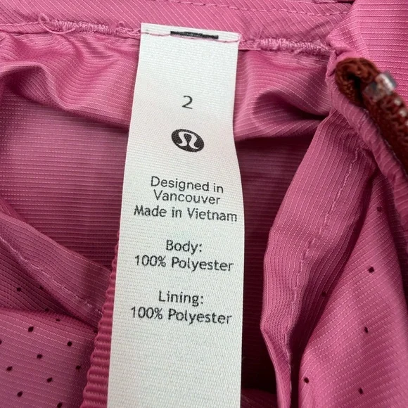 Lululemon Pink Hooded Anorak Jacket Size 2 - Picture 8 of 8